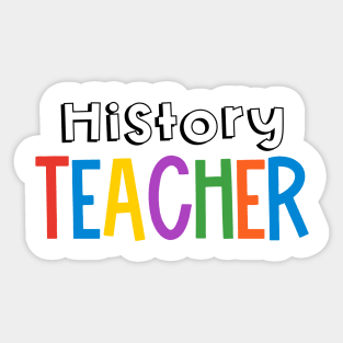 Rainbow History Teacher Sticker